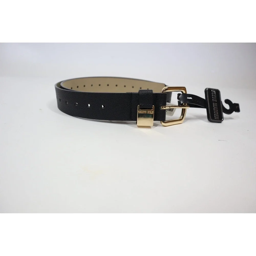 Steve Madden Women's‎ Cap Loop Detail Pant Belt - Black - Size L